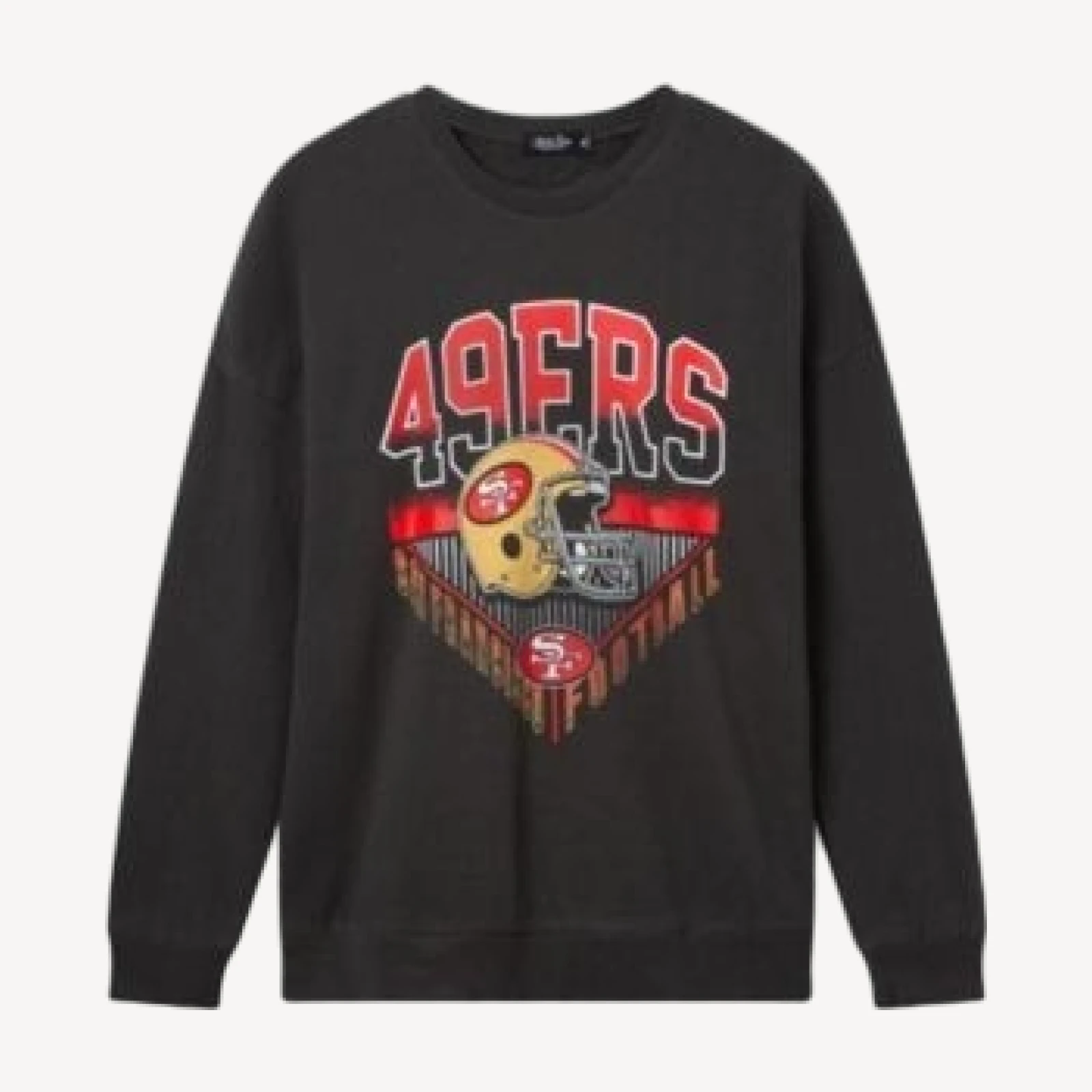 Junk Food Clothing Unisex Nfl San Francisco 49ers Drop Shoulder Crew Fleece