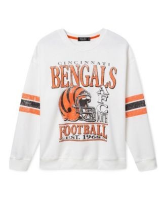 Junk Food Clothing Women's Cincinnati Bengals Oversized Striped Fleece