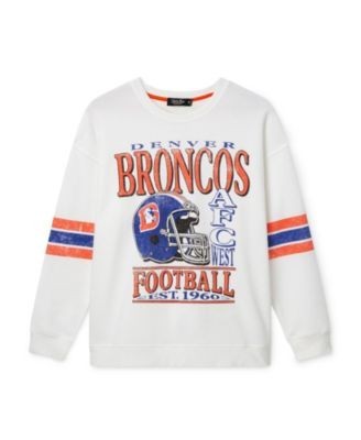 Junk Food Clothing Women's Nfl Denver Broncos Oversized Striped Fleece