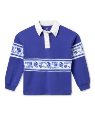 Junk Food Clothing Unisex Kids Nfl New York Giants Rugby Long Sleeve Tee - Little Kid, Big Kid