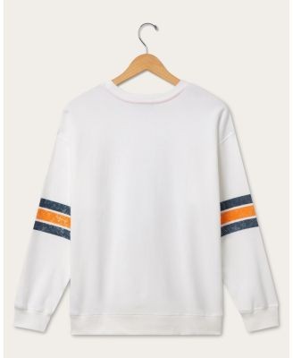 Junk Food Clothing Women's Chicago Bears Oversized Striped Fleece