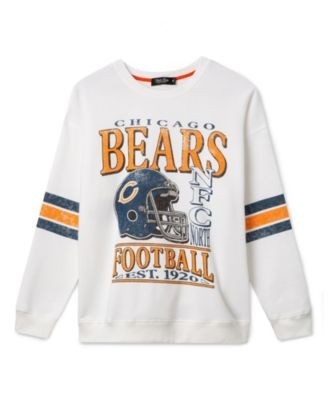 Junk Food Clothing Women's Chicago Bears Oversized Striped Fleece