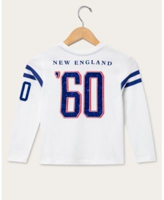 Junk Food Clothing Unisex Nfl New England Patriots Striped Long Sleeve Tee - Little Kid, Big Kid