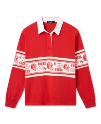 Junk Food Clothing Women's San Francisco 49ers Helmet Rugby Shirt, photo 3