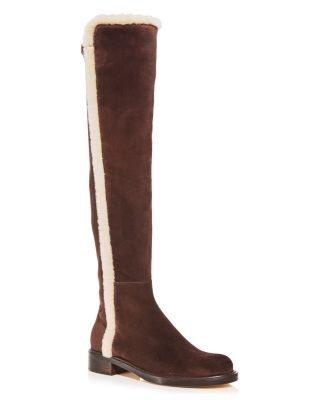 Stuart Weitzman Women's 5050 Cozy Gisele Shearling Trimmed Boots