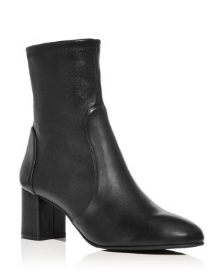 Stuart Weitzman Women's Yulia Stretch Leather Ankle Boots