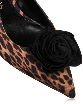 Stuart Weitzman Women's Paloma 50 Slingback Leopard Pumps