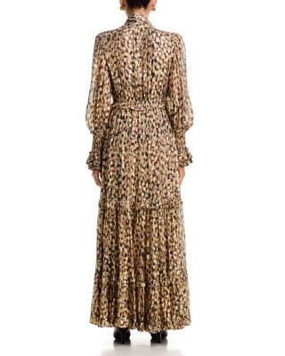 Kobi Halperin Dana Animal Print Maxi Dress