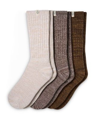 Ugg Rib Knit Slouchy Crew Socks, Pack of 3