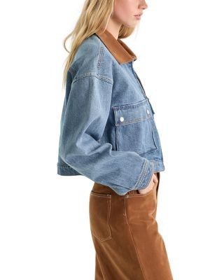 Good American Denim Cropped Jacket