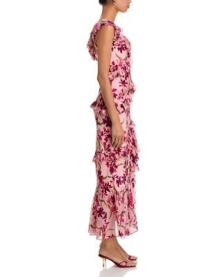 Cinq a Sept Trailing Hibiscus Ora Dress