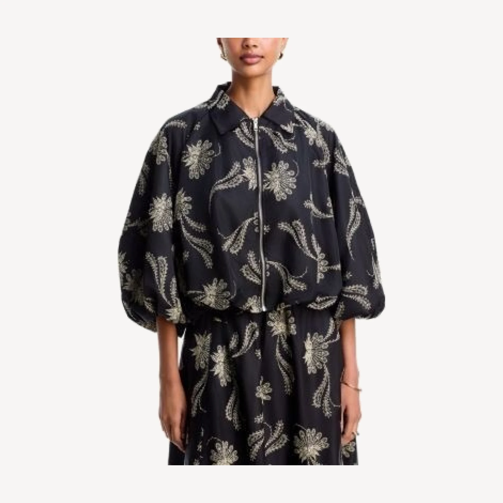 Cinq a Sept Paisley Fan Embellished Paulina Jacket