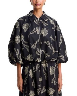 Cinq a Sept Paisley Fan Embellished Paulina Jacket