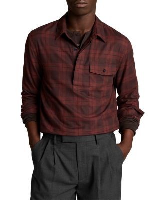 Vince Hamilton Plaid Cotton Classic Fit Popover Shirt