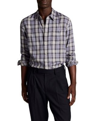 Vince Exchange Plaid Long Sleeve Button Down Shirt