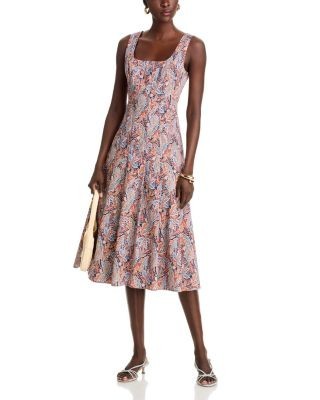 Veronica Beard Jolie Midi Poplin Dress - Exclusive