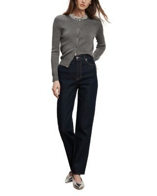 Veronica Beard Leah Mid Rise Straight Jeans in Indigo Rinse