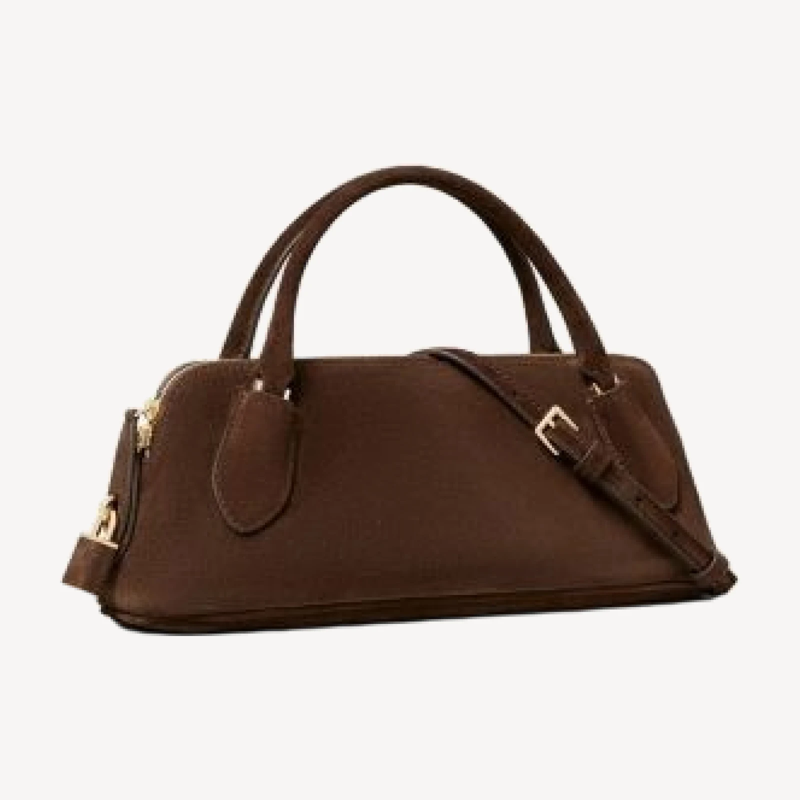 Tory Burch Lock Suede Top Handle Bag