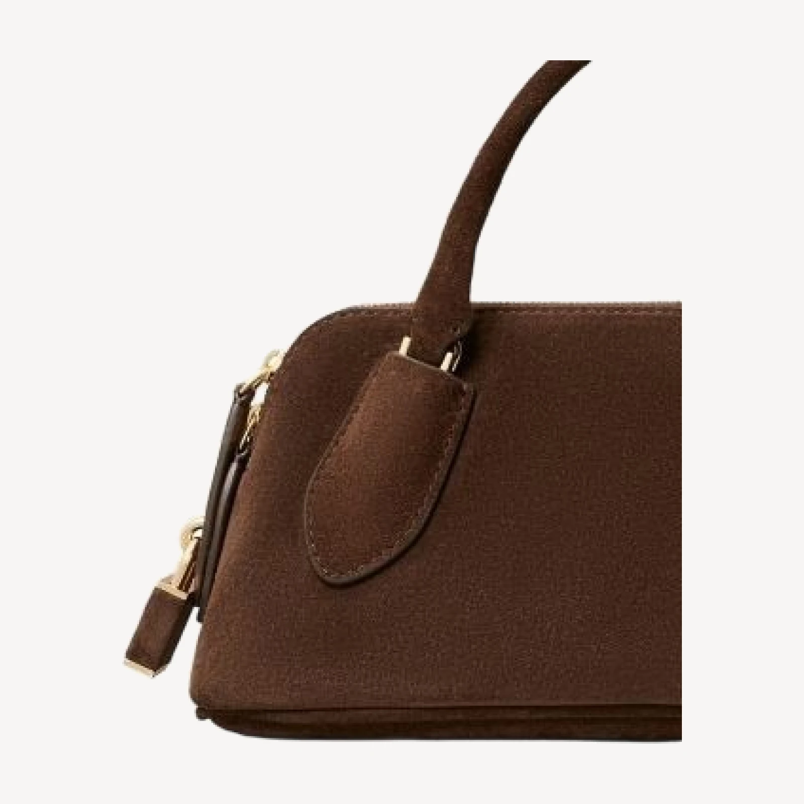 Tory Burch Lock Suede Top Handle Bag
