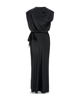 Staud Evelyn Silk Stretch Satin Dress