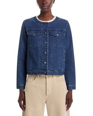 Eileen Fisher Round Neck Jean Jacket, photo 3