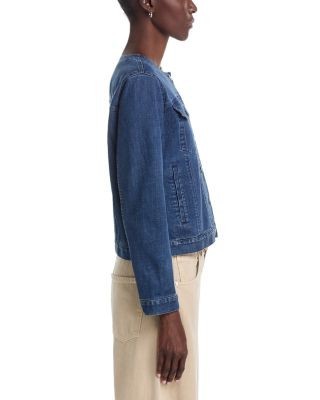 Eileen Fisher Round Neck Jean Jacket, photo 5