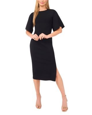 Ted Baker Flare Sleeve Crew Neck Midi Dress