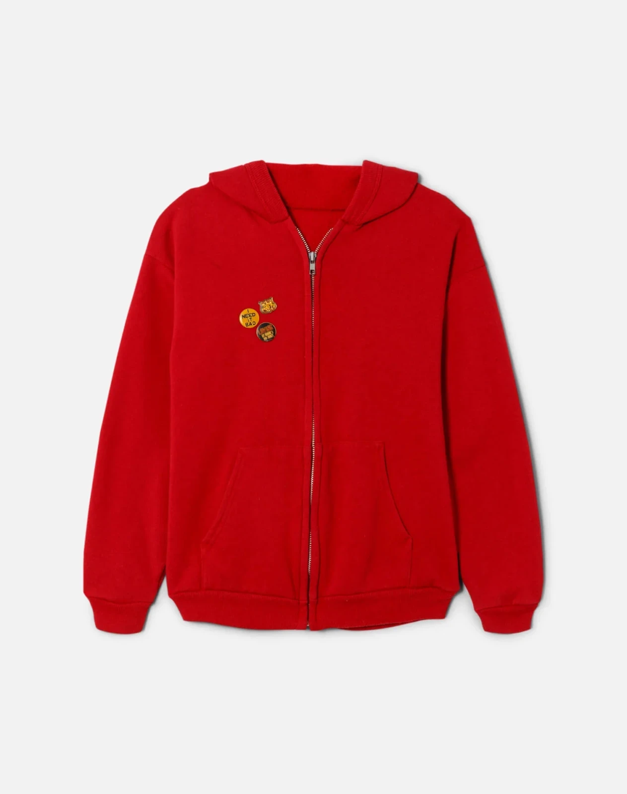 RE/DONE Vintage | 90s Zip Up Hoodie With Pins