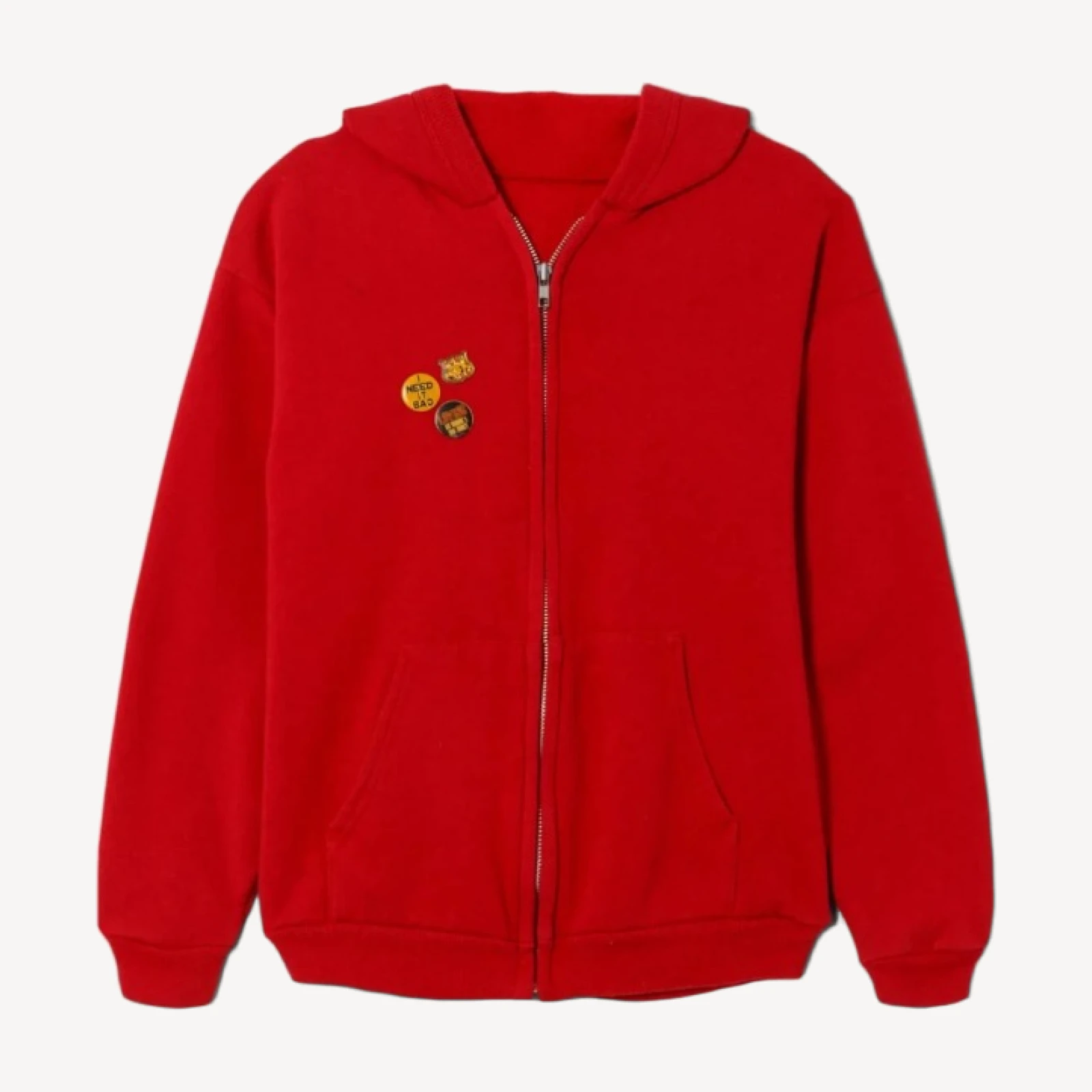 RE/DONE Vintage | 90s Zip Up Hoodie With Pins