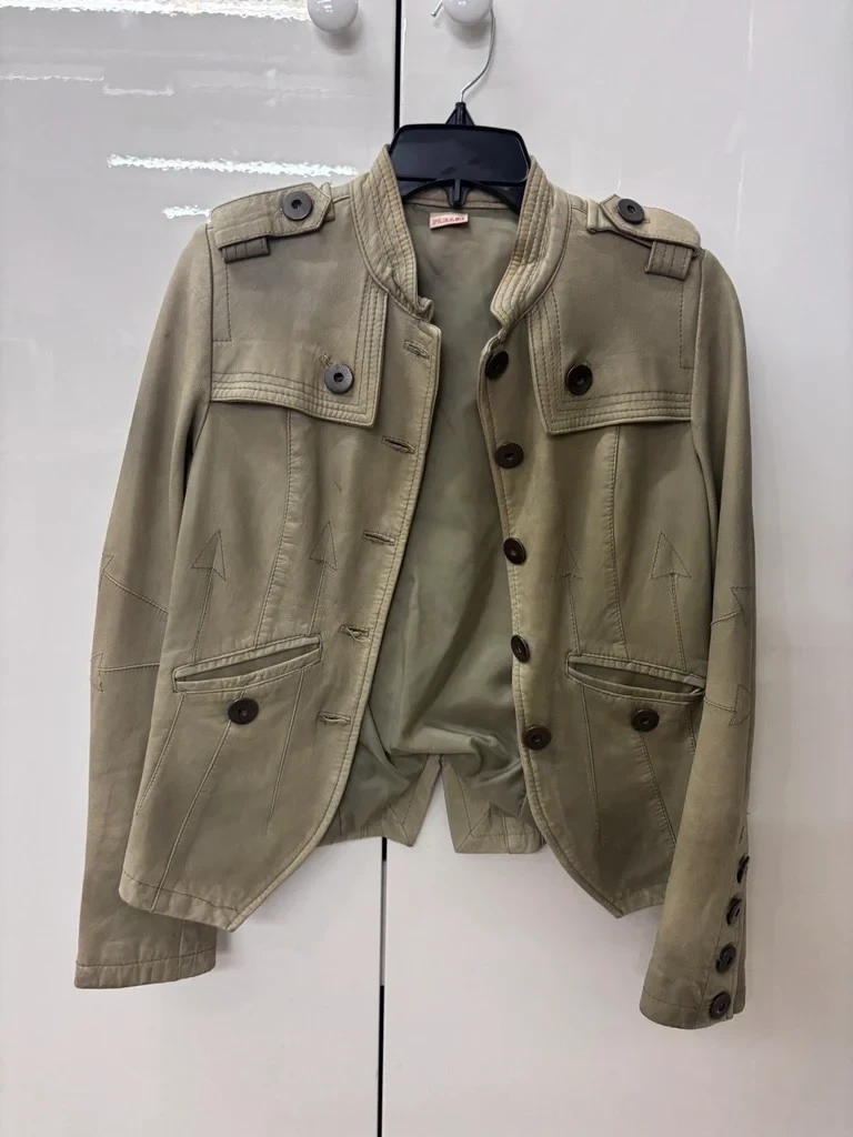 Y2K Please Leather Jacket