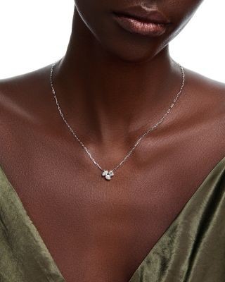 Bloomingdale's Fine Collection Luxe Collection Certified Lab Grown Diamond Mixed Cut Cluster Pendant Necklace in 14K Gold, 0.50 tcw
