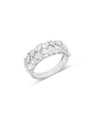 Bloomingdale's Fine Collection Luxe Collection Certified Lab Grown Diamond Mixed Cut Band in 14K White Gold, 2.0 tcw