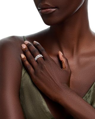 Bloomingdale's Fine Collection Luxe Collection Certified Lab Grown Diamond Mixed Cut Band in 14K White Gold, 2.0 tcw