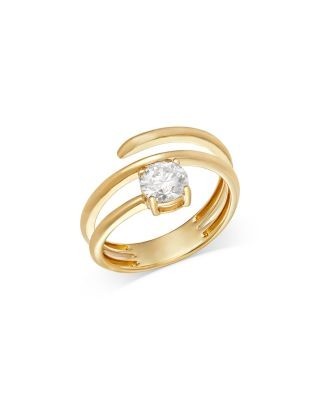 Bloomingdale's Fine Collection Luxe Collection Certified Lab Grown Diamond Spiral Ring in 14K Yellow Gold, 0.75 tcw