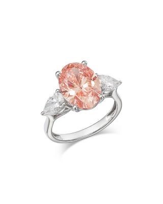 Bloomingdale's Fine Collection Luxe Collection Certified Lab Grown Pink & White Diamond Engagement Ring in 18K White Gold, 5.06 tcw