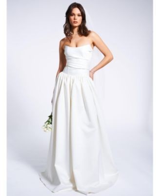 Miss Circle Umay Drop Waist Satin Corset Bridal Gown