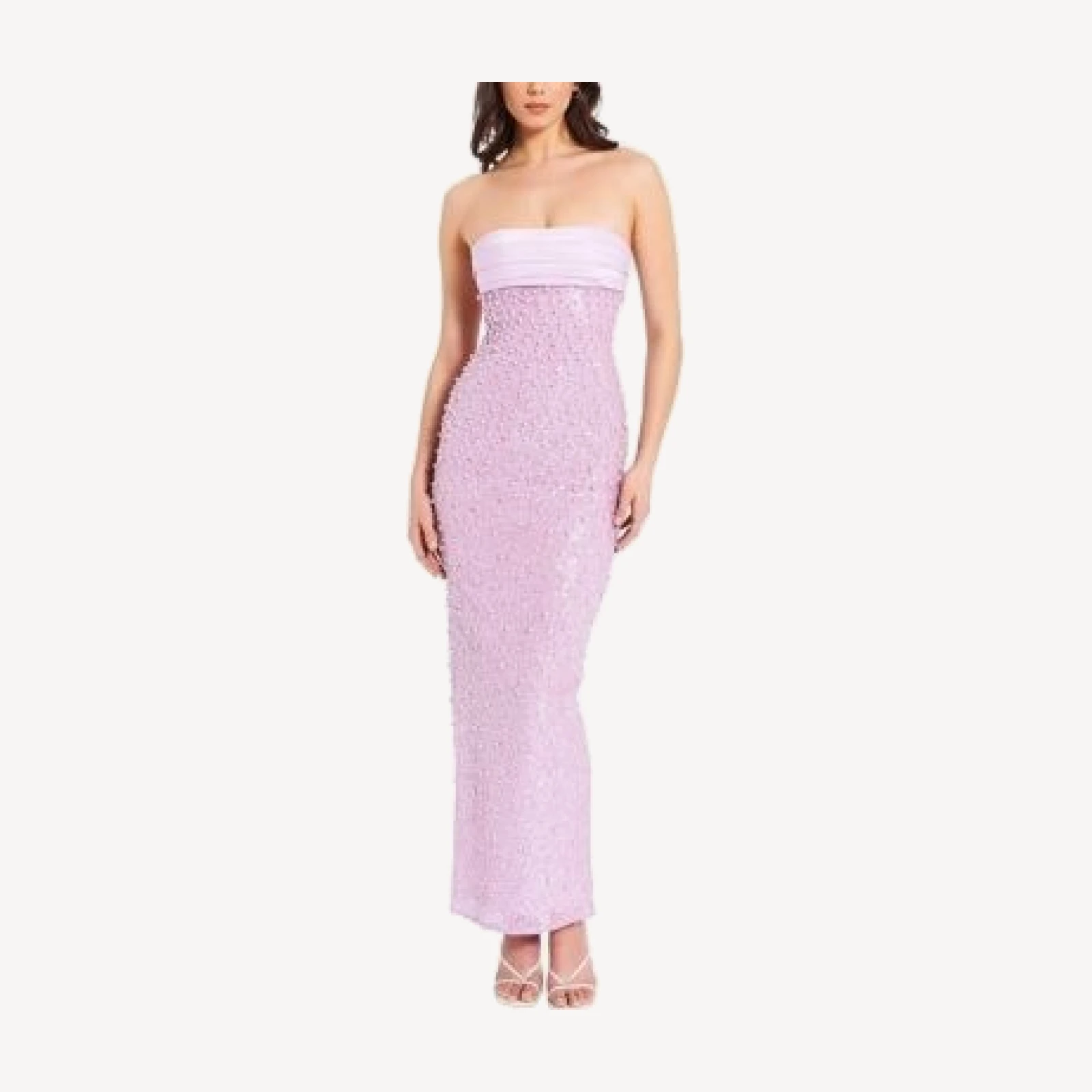 Miss Circle Lainey Embellished Beaded Satin Sequin Maxi Dress