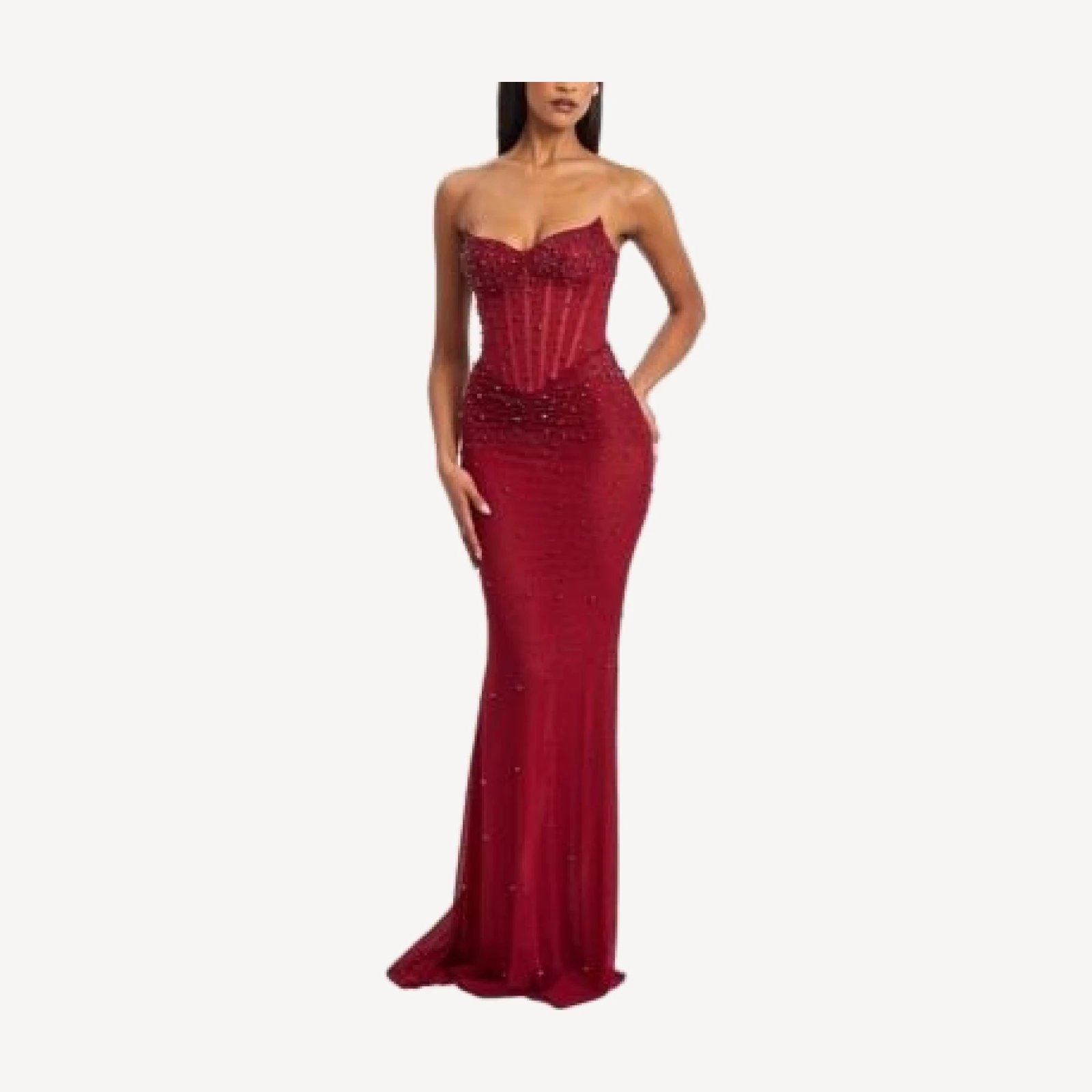 Miss Circle Fatima Sleeveless Corset Mermaid Maxi Gown