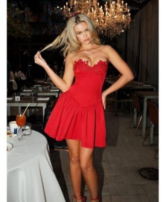 Miss Circle Sacha Drop Waist Corset Puffy Mini Dress