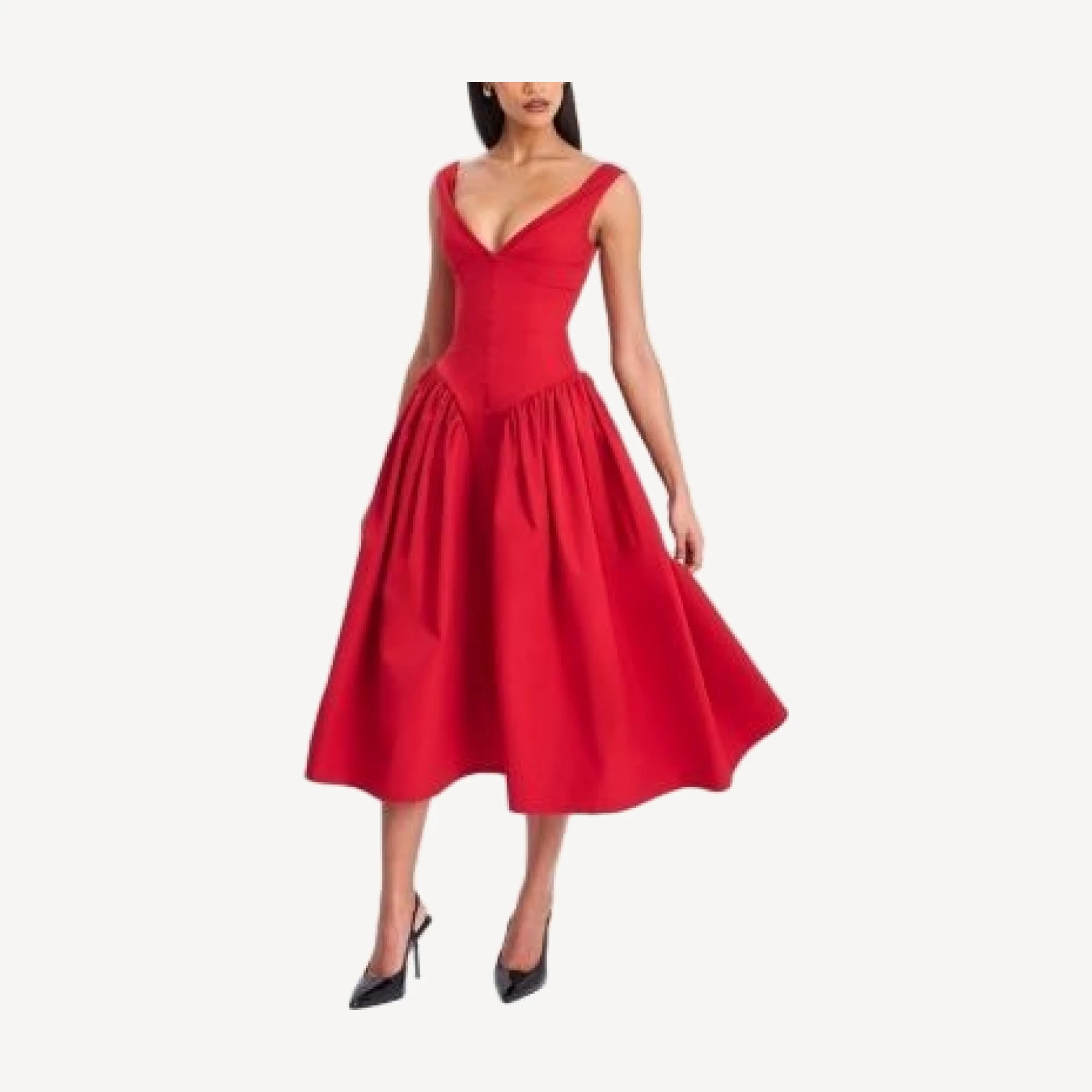 Miss Circle Nahla Drop Waist Midi Dress