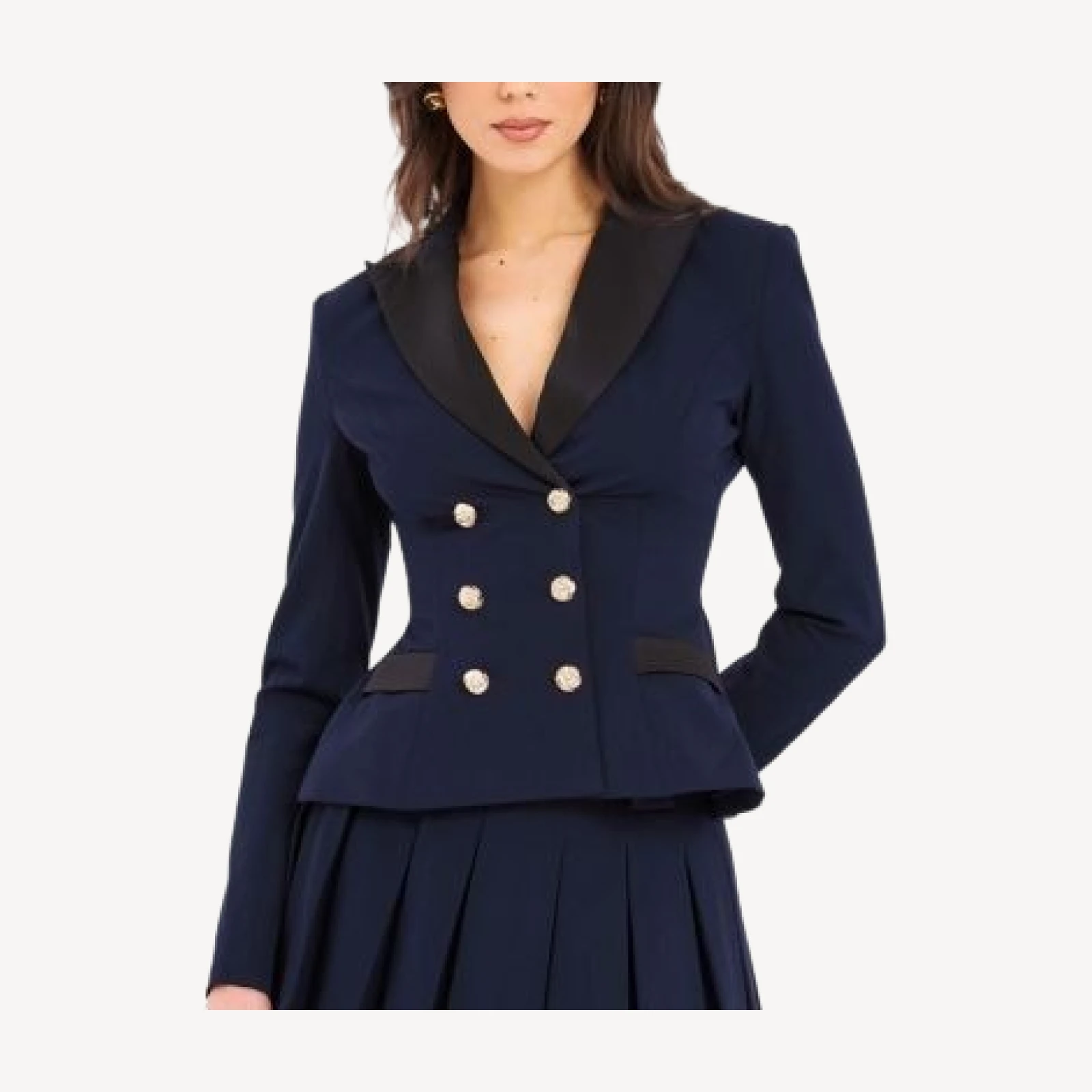 Miss Circle Nasia Double Breast Backless Blazer