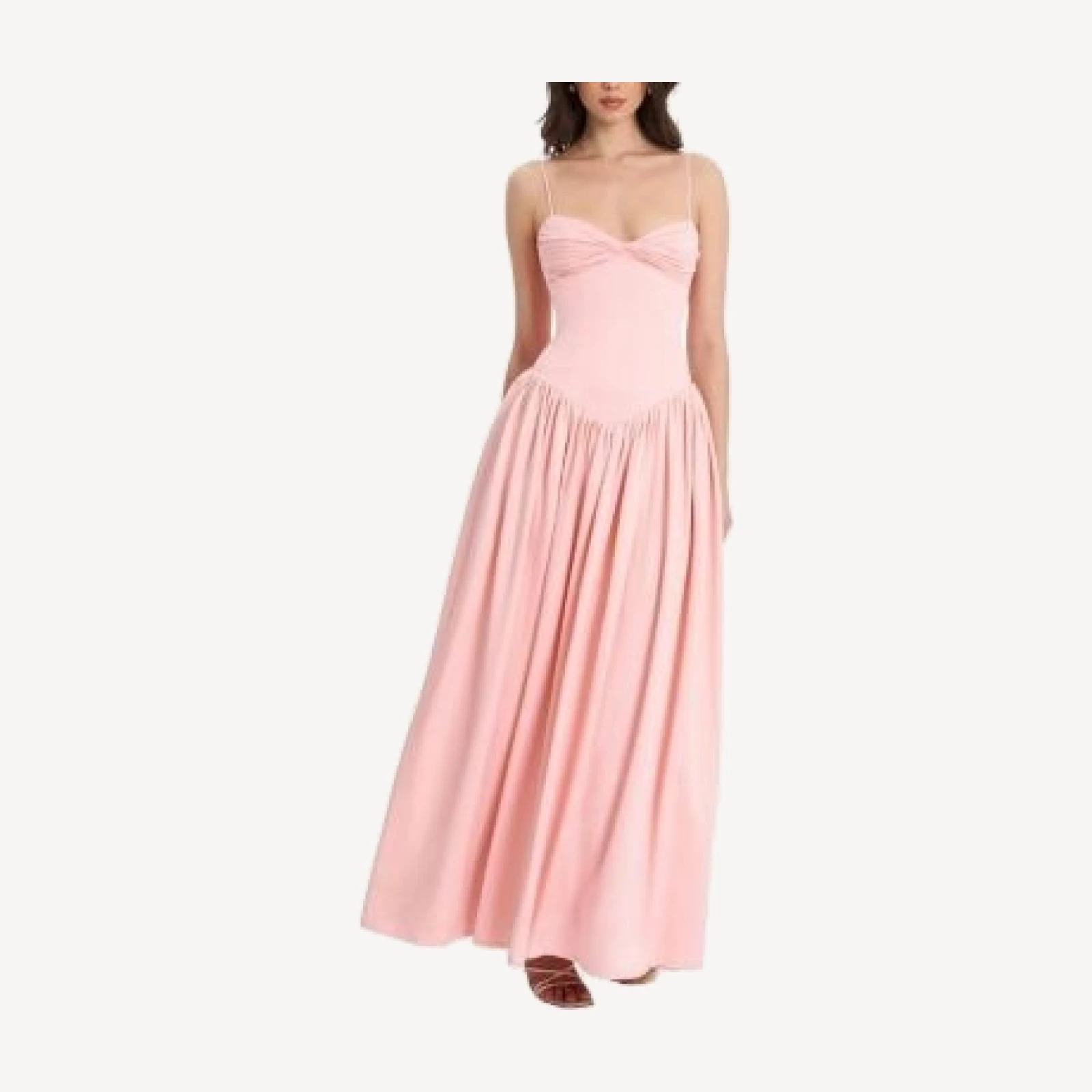 Miss Circle Najwa Ruched Breast Drop Waist Maxi Dress