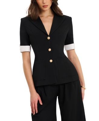 Miss Circle Aleena Short Sleeve Business Casual Blazer