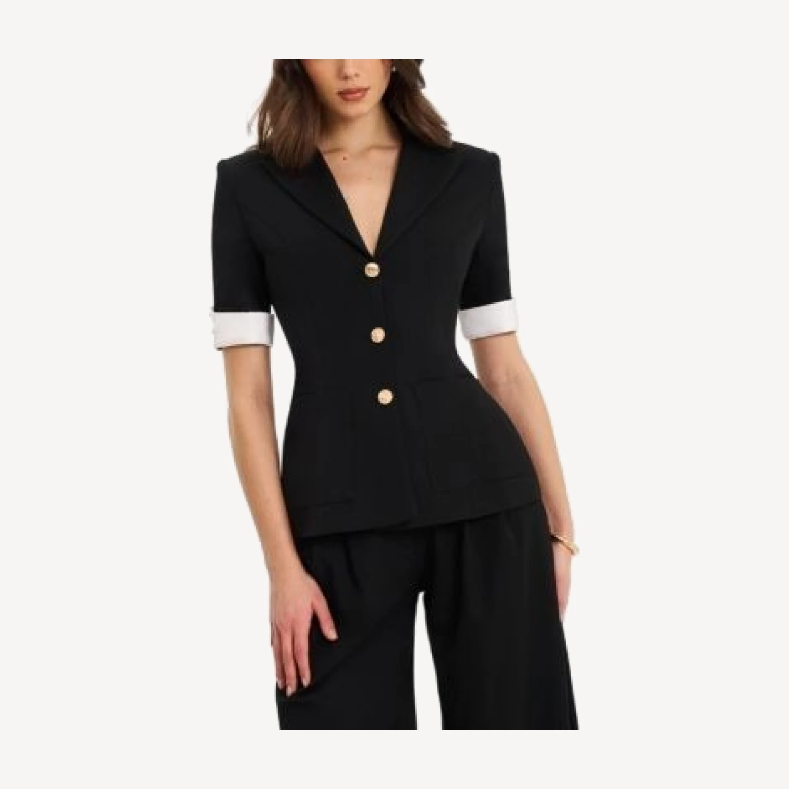 Miss Circle Aleena Short Sleeve Business Casual Blazer
