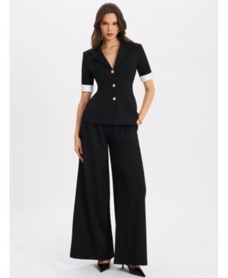 Miss Circle Aleena Short Sleeve Business Casual Blazer