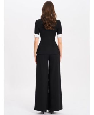 Miss Circle Aleeza Wide Leg Suit Pants