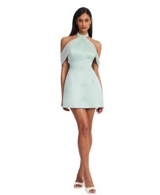 Miss Circle Zafrina Halter Off Shoulder Backless Mini Dress