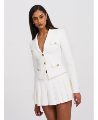 Miss Circle Oaklyn Crepe Pleated Mini Skort
