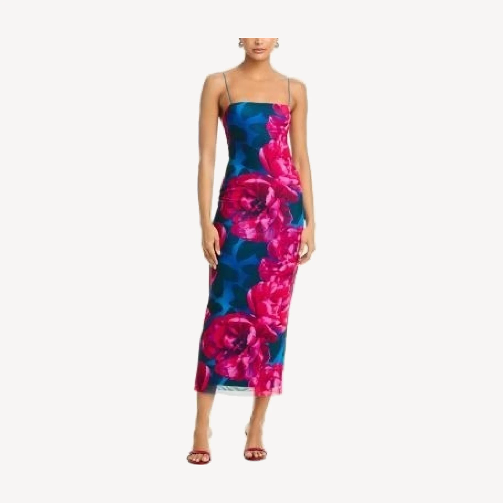 Aqua Mesh Midi Dress - Exclusive