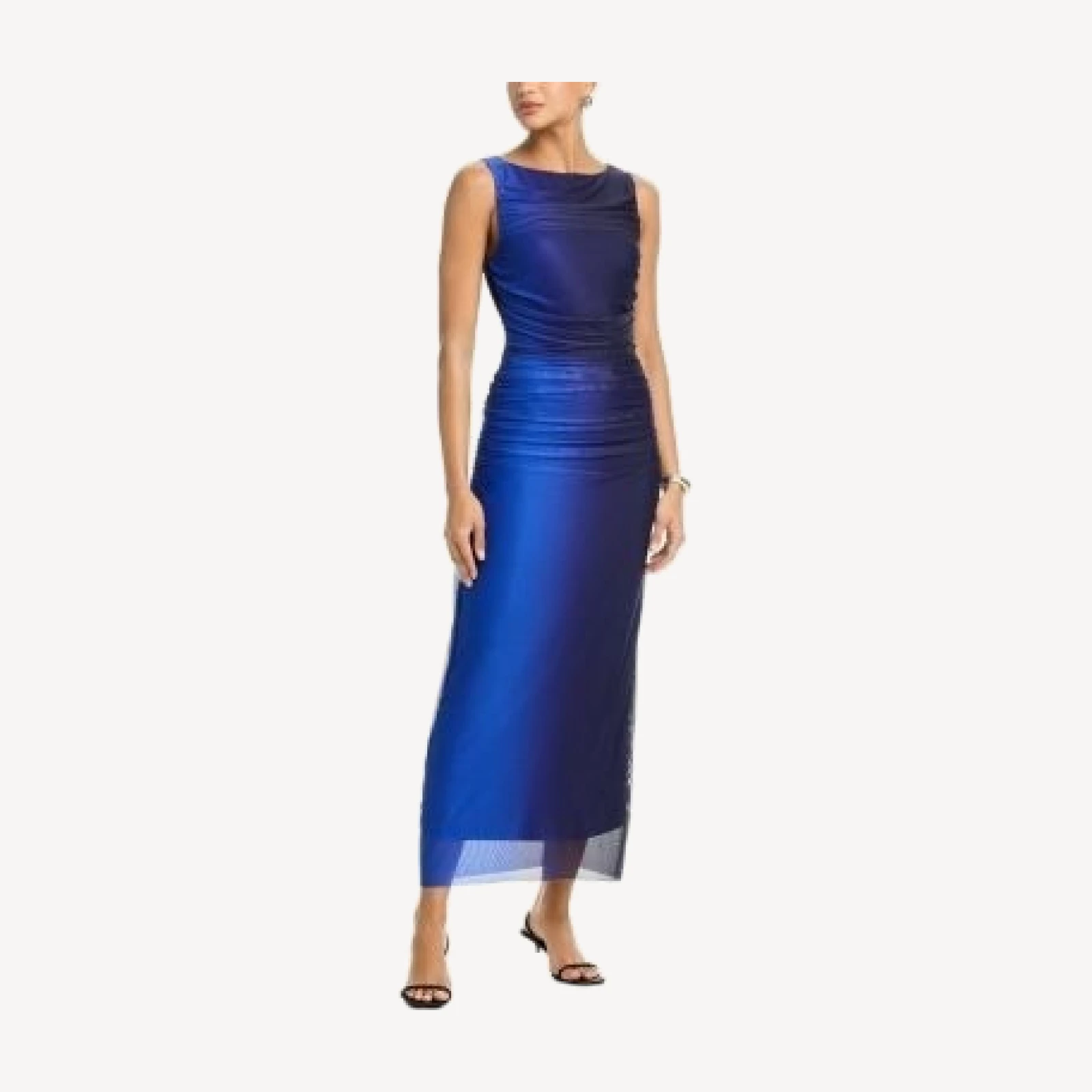 Aqua Ombre Mesh Bodycon Maxi Dress - Exclusive